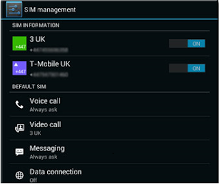 SIM card enable / disable