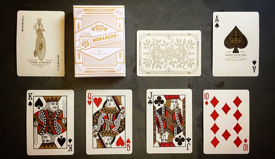 Deck View: White Gold Monarch Playing Cards