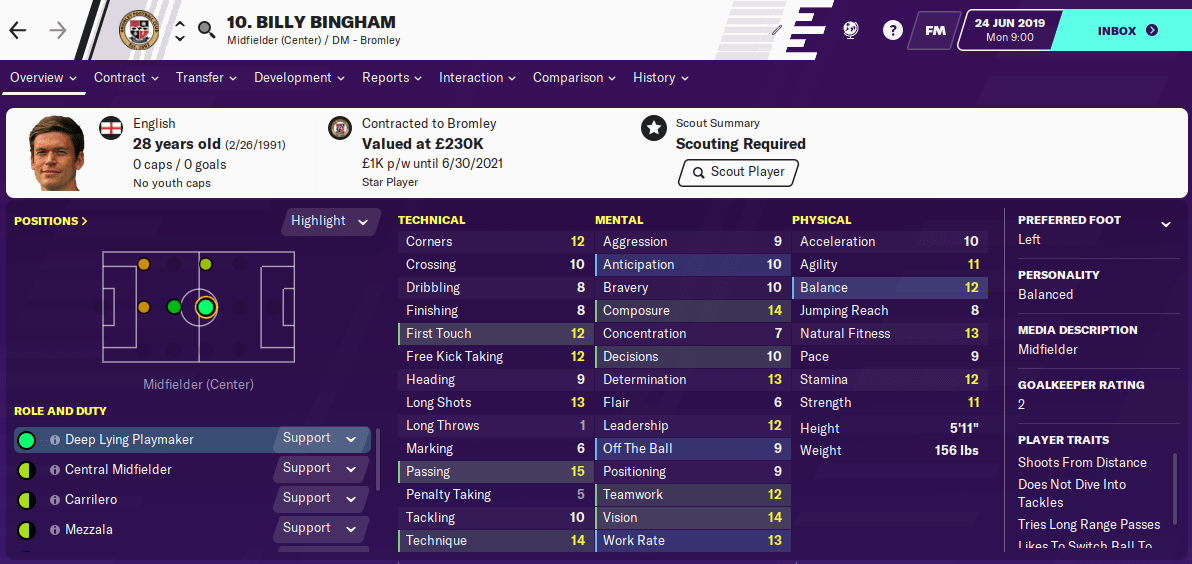 Vanarama National FM2020 Billy Bingham