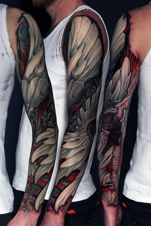 sleeve tattoos designs gallery tattoos wing dove tattoo sleeve