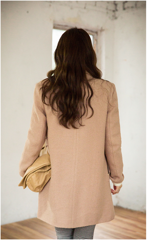  Snap Button Wool Coat