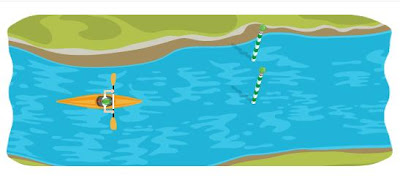 Google Doodle Slalom Canoe game online