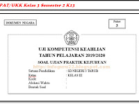 Kumpulan Soal PAT/UKK Kelas 3 Semester 2 K13