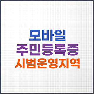 모바일 주민등록증 발급 시범 운영 지역
