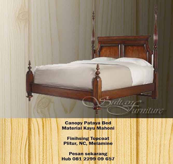 Indonesia Teak Furniture, Pataya Classic Canopy Bed, Dipan kanopi ...