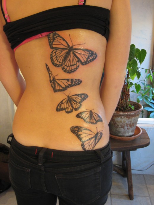 tattoo designs for girls on thigh Butterfly Tattoos For Girls ~ About Lady