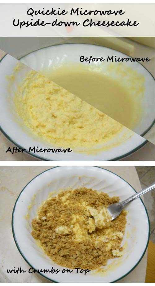 Simple Microwave Upside-down Cheesecake