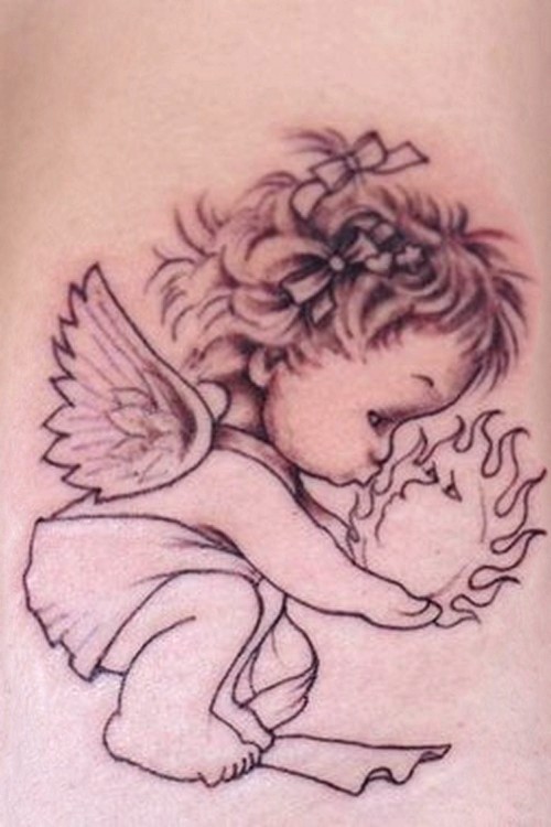 Baby Angel Tattoos For Men