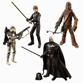 Star Wars Black Series Wave 5 6” Action Figures – Jedi Knight Luke Skywalker, Darth Vader, Chewbacca & Stormtrooper