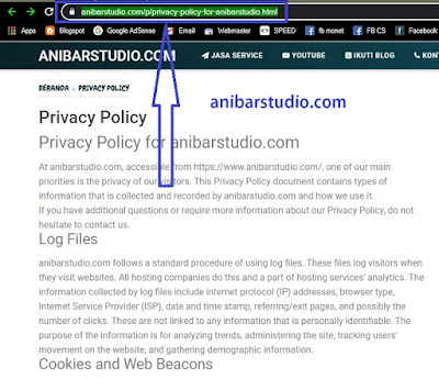 Cara mudah dan cepat membuat Privasi Policy untuk blog