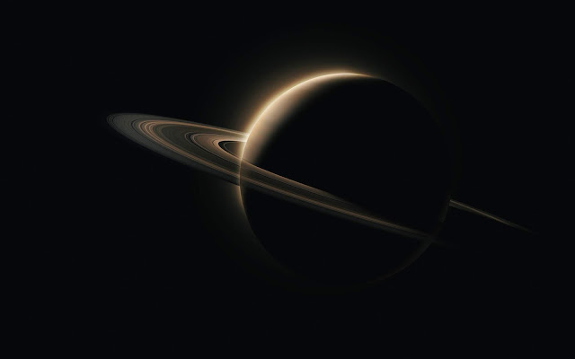 Saturn Dark Background