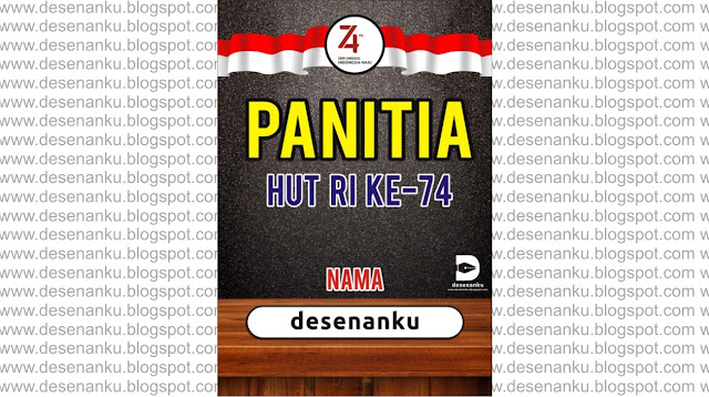 Desain Co Card Panitia HUT RI ke-74 Versi II Format .cdr GRATIS - SDM Unggul Indonesia Maju