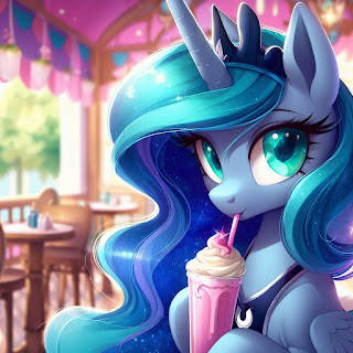 AI Princess Luna - Cafe Milkshake