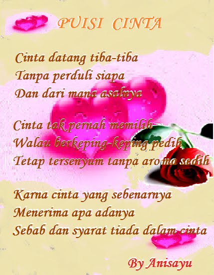  PUISI  CINTA BY ANISAYU Puisi  Cinta By Anisayu Romantis  