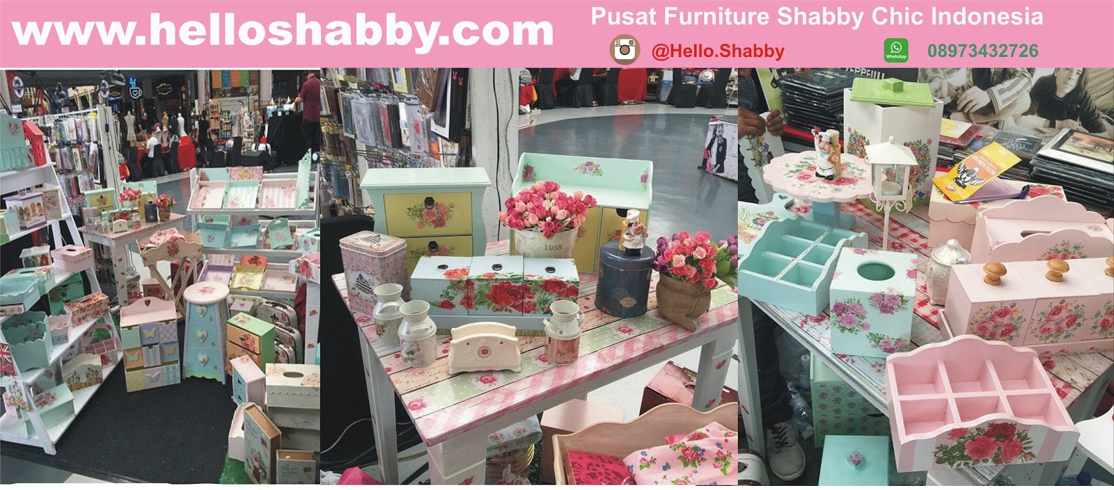 Toko Furniture dan perlengkapan dekorasi  shabby chic 