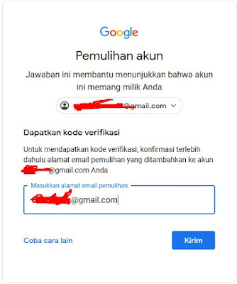 Email Pemulihan - Lupa Password Gmail