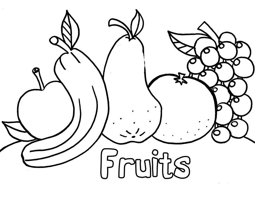 Download Coloring Pages Of Fresh Fruit and Vegetables | Team colors
