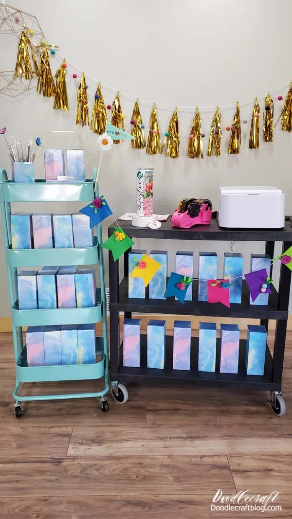 These cuties came to my house and were thrilled with custom tumblers, complete with each of their names.   I was able to demonstrate how the HTVRont Auto Tumbler Heat Press works so they could all experience the magic!