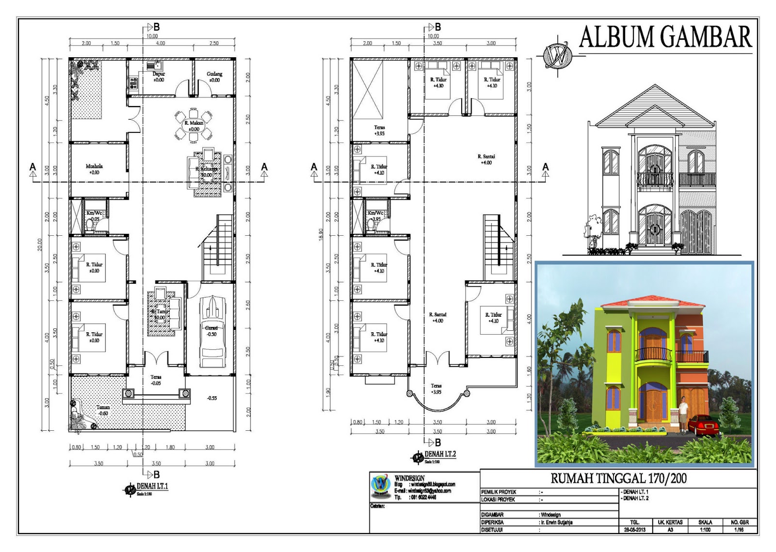 Gambar Denah Rumah Kost Sederhana Tahun Ini Denahom