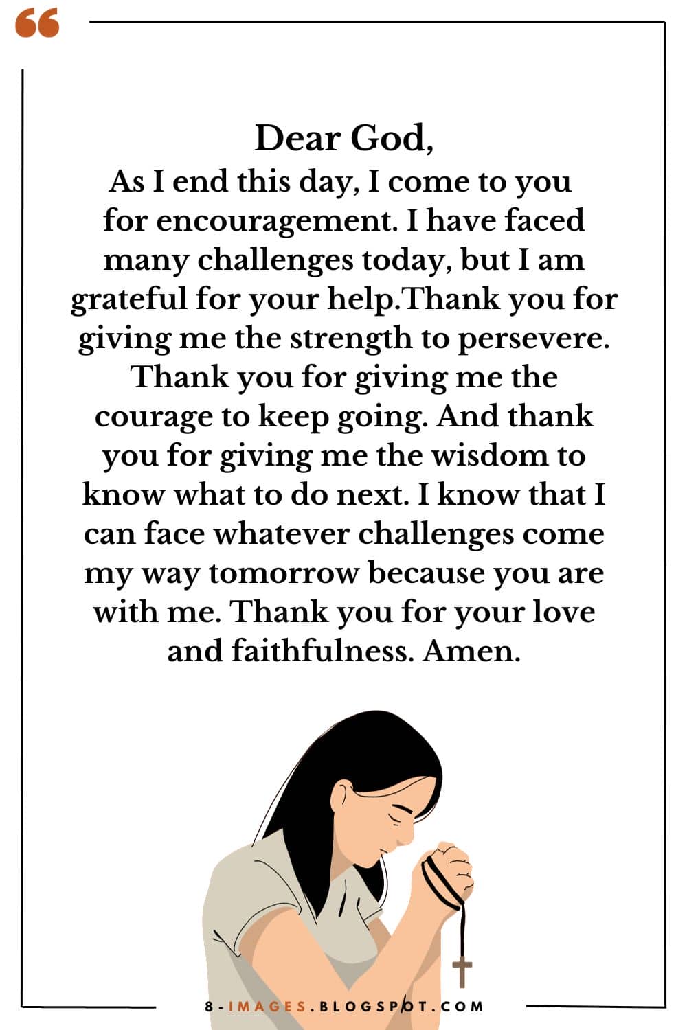 Prayer for Encouragement at Night