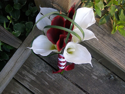 Lily Wedding Bouquet on Top View Of The Bridal Bouquet