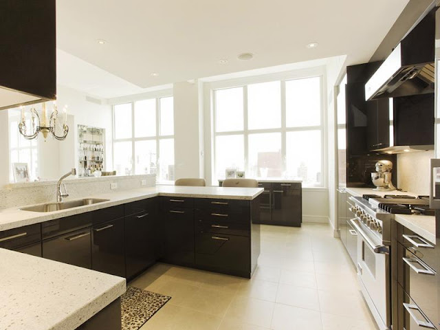 Photo of modern luxury kitchen in New York penthouse