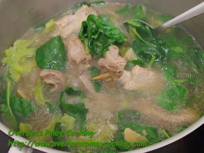 Pork Ribs Tinola with Sotanghon and Ampalaya - Cooking Procedure