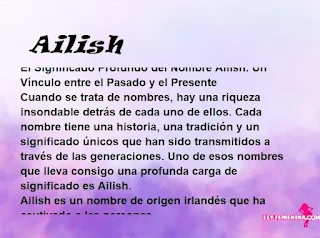 significado del nombre Ailish