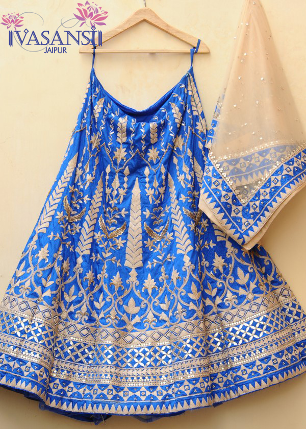 Vasansi Blue raw silk