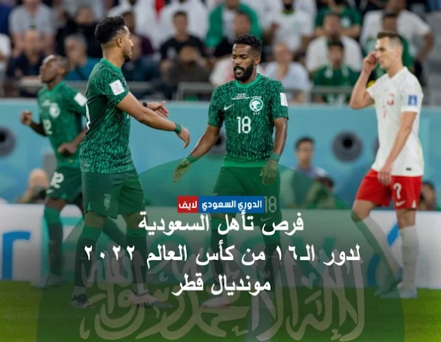 فرص تأهل منتخب السعودية لدور الـ16 من كأس العالم 2022 قطر