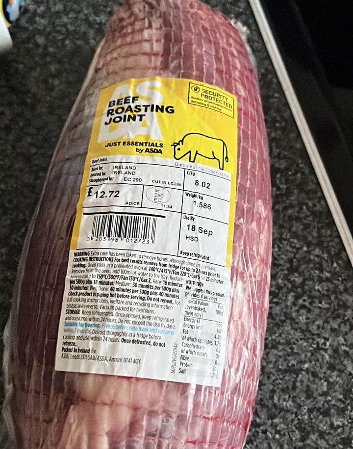 Asda own beef roasting