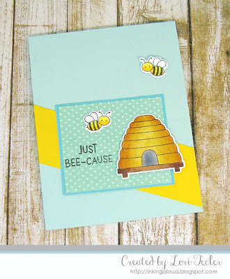 Just Bee-Cause card-designed by Lori Tecler/Inking Aloud-stamps and dies from My Favorite Things