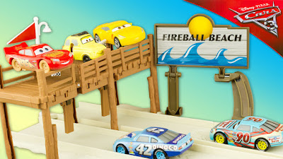 cars 3 piste fireball beach flash mcqueen super héros et compagnie jouets