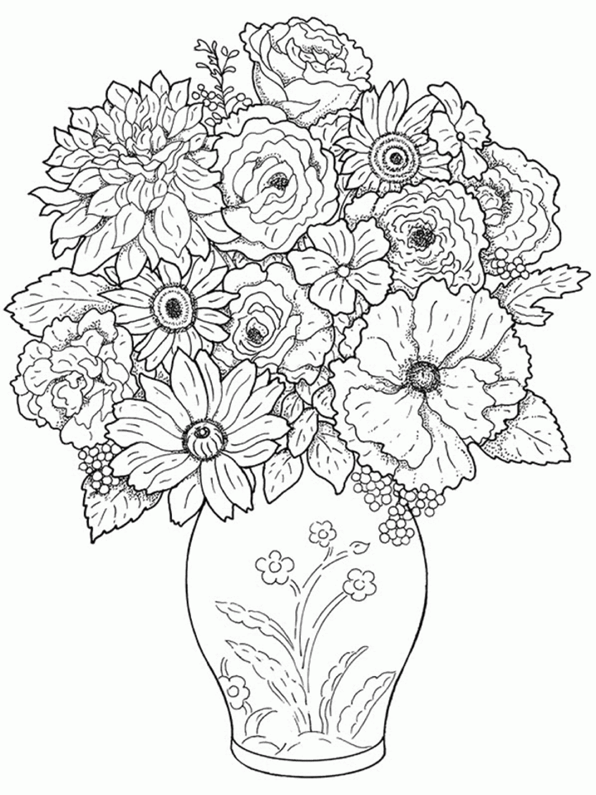 Flowers Coloring Pages 6
