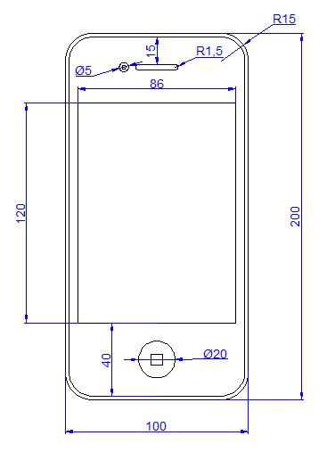  Cara  Menggambar Smartphone 2 dimensi di  AutoCAD  MyCADBlogs