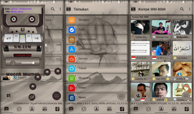 BBM MOD WM Grey Theme v4.0.0 base BBM V3.3.0.16 Apk