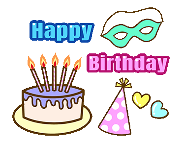 Line クリエイターズスタンプ Happy Birthday Happy Day Animated Example With Gif Animation