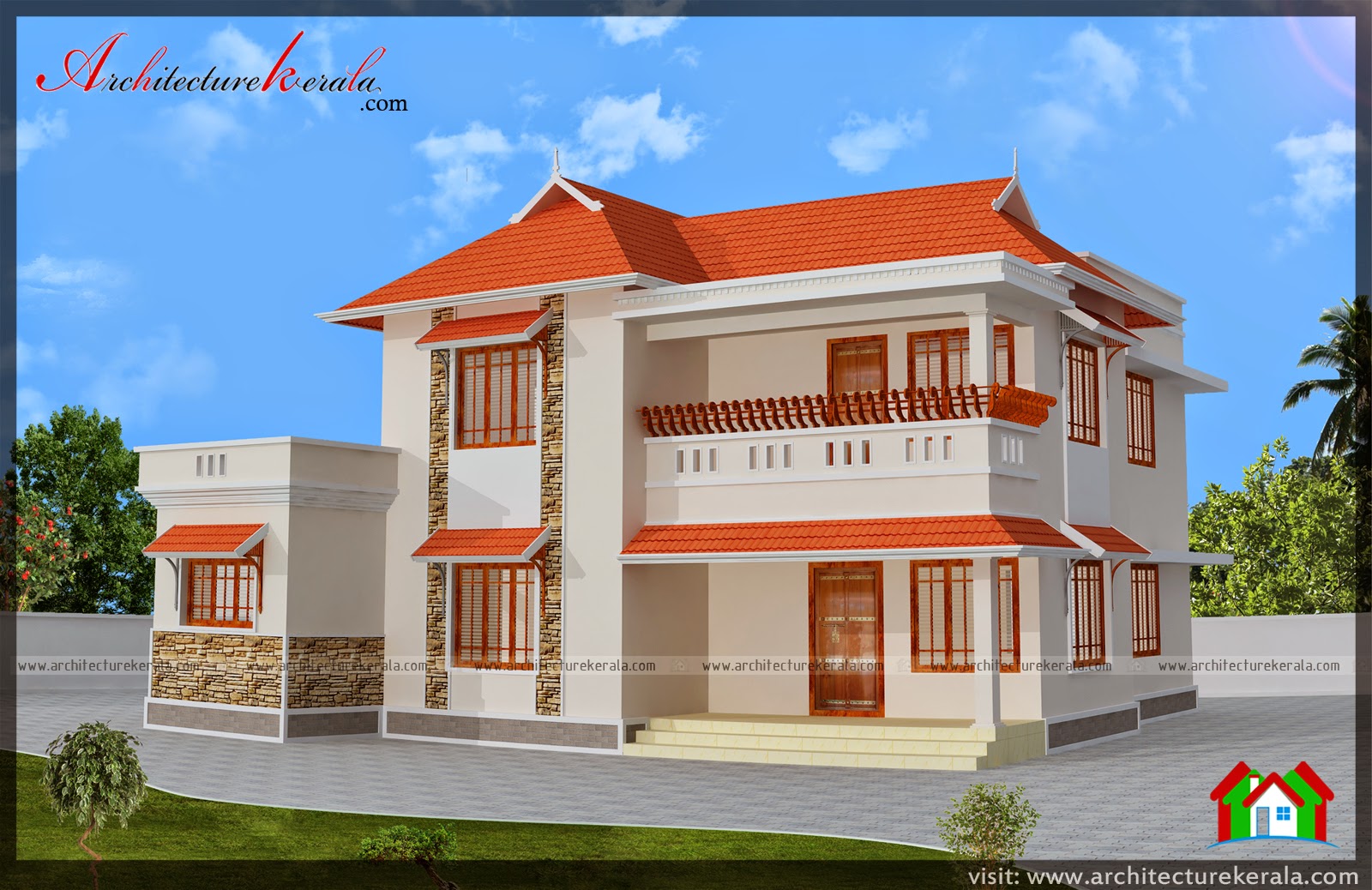  5  BEDROOM  IN 2000 SFT HOUSE  PLAN  ARCHITECTURE KERALA
