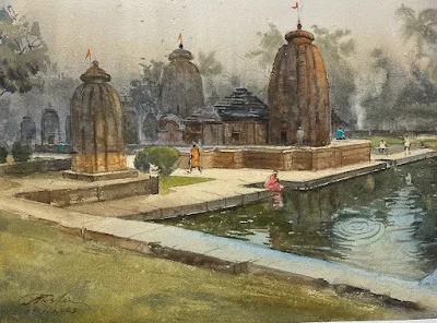 Landscape painting Nishikant Palande