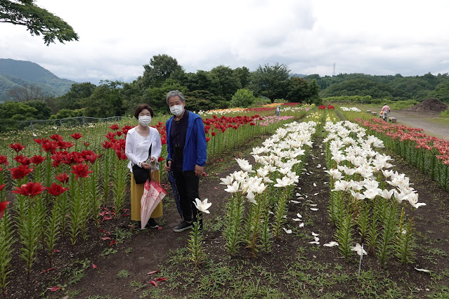 鳥取県西伯郡南部町鶴田 とっとり花回廊 秘密の花園で記念写真