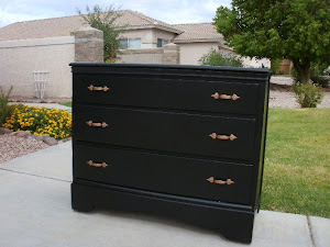 Black Shabby Chic Dresser  *SOLD*