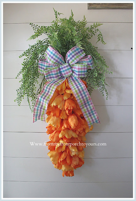 Carrot Tulip Wreath-Tulip Bundles-DIY-Tutorial-Easter-Spring-Home Decor-Front Porch-Cottage-Farmhouse-From My Front Porch To Yours