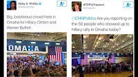 Mainstream Media MSM Lies Memes - Hillary Clinton fake big crowd