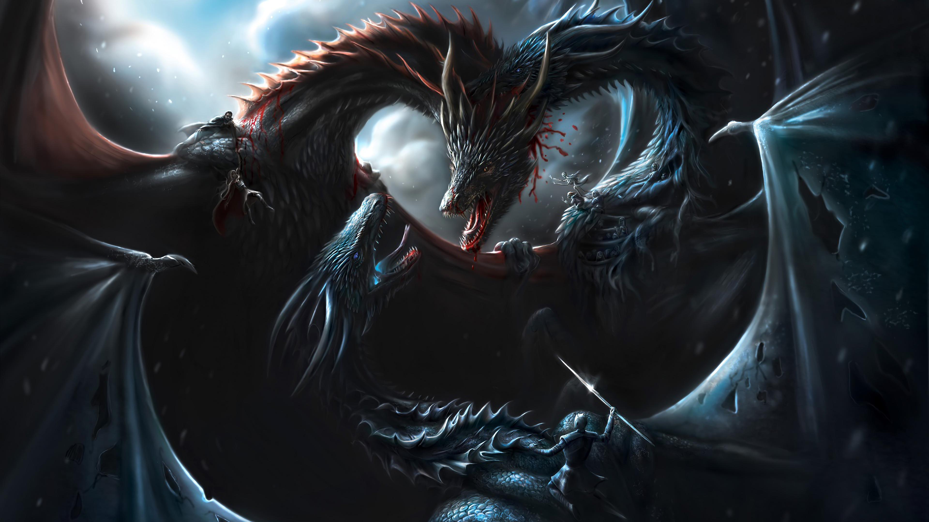 Game of Thrones, Dragons, Battle, 4K, #73 Wallpaper