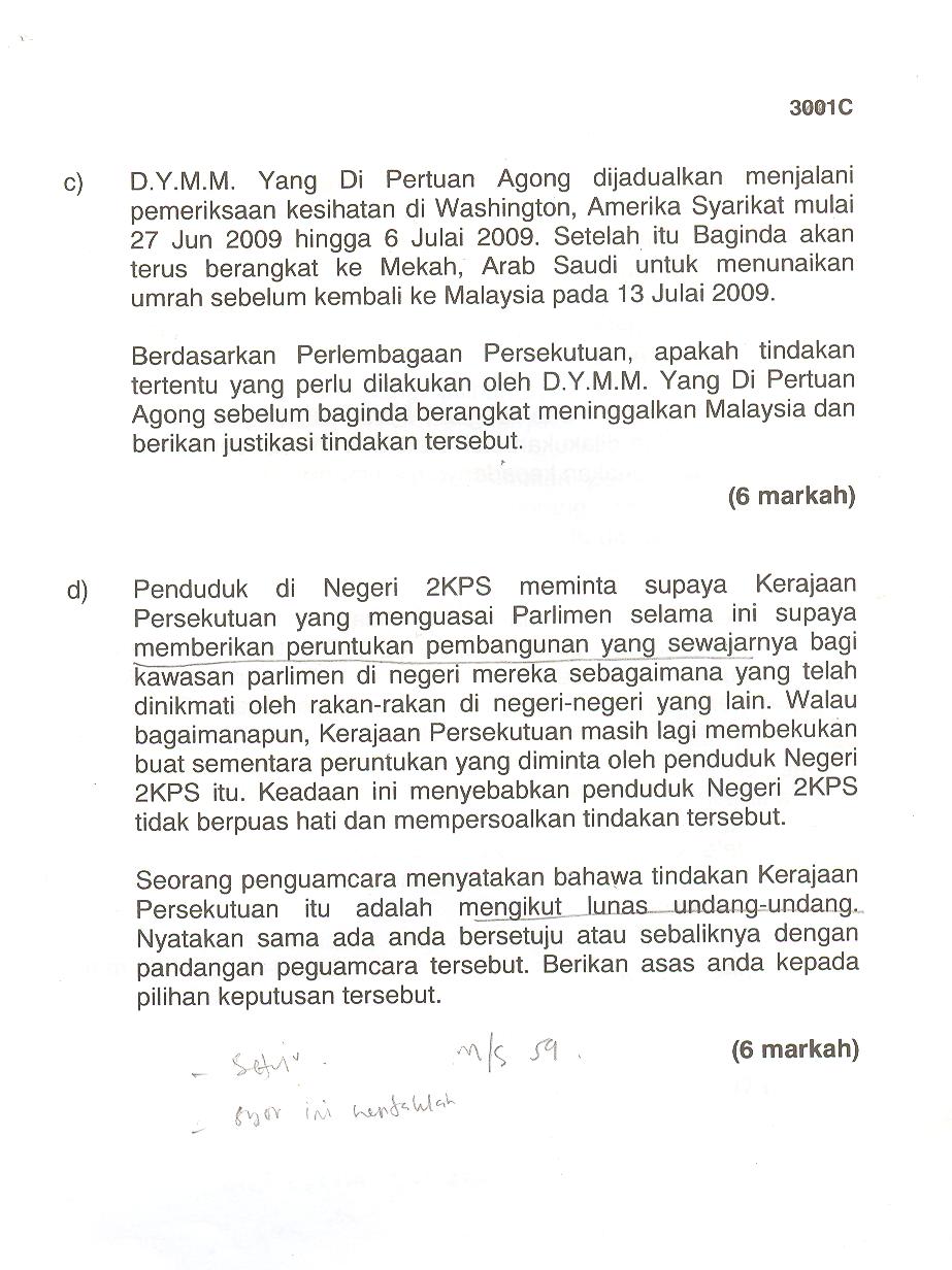 SOALAN KPSL N27 :BAHAGIAN III UNDANG-UNDANG UMUM 2009 