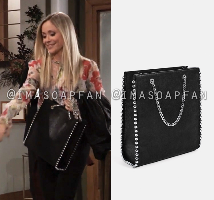 Lulu Spencer Falconeri, Emme Rylan, Studded Black Tote Bag, General Hospital, GH