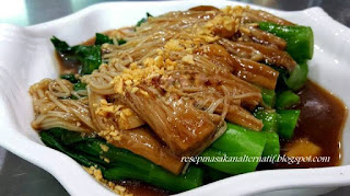 Resep Baby Kailan Bawang Putih Jamur Saus Tiram