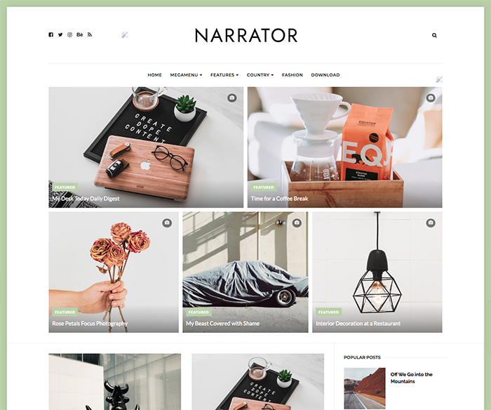 Narrator Personal Blogger Template