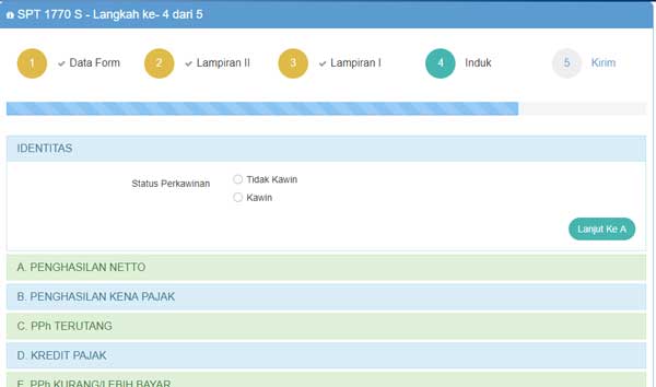 mengisi kolom induk spt 1770 S