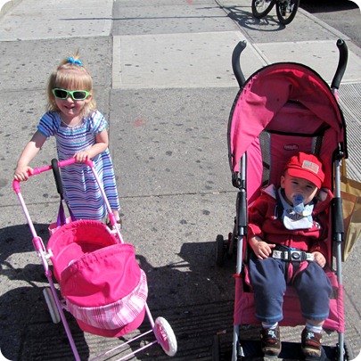 Elaine walking Betsy